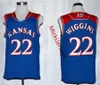 NCAA Custom Ku Kansas Jayhawks Stitche College Basketbal Jersey Andrew Wiggin Joel Embii Udoka Azubuike Ochai Agbaji Kyle Cuffe Jr. Christian Braun Mitch Lightfoot