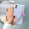 For Iphone Phone Cases Back Cover Cute 3D Cartoon Bear Rainbow Bracelet Soft 13 11 12 Pro Max Xs Xr 7 8 Plus X