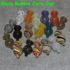 Smoking 25mm Spinning Glass Carb Cap for Quartz Terp Slurper banger Flat Domeless Nail Glass Beads Ball hole Caps