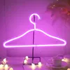 Criativo led cabide de roupas luz néon cabides ins lâmpada proposta romântico vestido casamento decorativo varal 116 p25612761