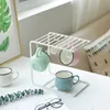 Japan Style Iron Kitchen Hanging Cup Dish Draining Racks Cup Holder Kitchen Utensils Storage for Bookshelf Mug Small Pendant T200506