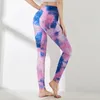 Sexig färgglada yogalaggings kvinnor skjuter upp sportbyxor Gym Leggings Hög midja Yoga byxor som kör tights andningsbara leggings nya Y26989253