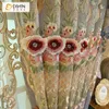 Curtain & Drapes European Royal Valance Floral Embroidered Blackout Curtains Customized Window Fabric Custom Size