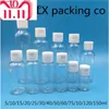 50 PCS 25ML 100ML 150ML Empty Clear Transparent Plastic Pack Perfume Travel Liquid White Flip Cap Mini Containers Free Shipping good quantit