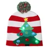 16 stili Led Natale Halloween Cappelli lavorati a maglia Bambini Baby Moms Inverno Berretti caldi Zucca Pupazzi di neve Cappellini all'uncinetto Cappelli festivi per feste ZZA