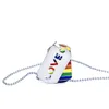 Hanger kettingen 2021 mode roestvrij staal gay trots liefde regenboog lesbische hangers kralen choker voor vrouwen mannen juwelen1