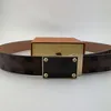 NY DESIGNER Fashion Men's Business Casual Belt Luxury Smooth Gold and Silver Buckle Leather Belts unisex 3 8cm Belt254s