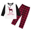 Frohe passende Pyjama Weihnachtspyjama für Familienfrauen Männer Kinder Baby PJS Red Plaid Renter Loungewear HH933238823455