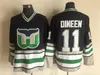 Hommes Rétro Hartford Whalers Jersey Hockey 9 GORDIE HOWE 10 Ron Francis Ray Ferraro 5 Ulf Samuelsson Pat Verbeek Kevin Dineen 1 Mike Liut DAVE TIPPETT Cousu Vert