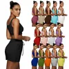 Ontwerpers Dames Kleding trainingspakken effen kleur dubbel vest shorts sport navelpak populaire aanbeveling 2023 Hot selling