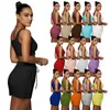 Designers Femmes Vêtements Survêtements 2023 Couleur unie Double Gilet Shorts Sports Nombril Costume Recommandation populaire