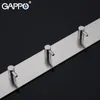 PO Robe 4 clothes hook stainless steel Wall mount Tower Holder Bathroom Hanger Y200108