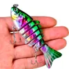 5 Farben, 9,5 cm, 15 g, ABS-Angelköder für Barsche, Forellen, mehrgelenkige Swimbaits, langsam sinkende bionische Schwimmköder, Barsche, Süßwasser, Salzwasser