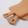 Tabla de cortar de haya para colgar, madera duradera para picar frutas, Pizza, Sushi, bandeja para barbacoa, madera maciza, sin pintar, antideslizante, herramientas de comedor de cocina YL0095