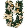 1,8 m lång julhänge för vardagsrum kök jul rotting grön guld spis krans hemvägg hängande dekoration 201203