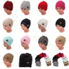 Berretti per bambini Cappello lavorato a maglia 14 colori Cappelli caldi invernali Cappelli con teschi estensibili Berretti lavorati a maglia per bambini CYZ2865