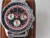 AIF B01 Chronograph 43 SWISSAIR A7750 Automatyczne męskie zegarek AB01211B1B1A1 Czarno biała wybierana stalowa bransoletka Edycja PTBL PU2376