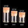 2021 new Small Test Tube With Cork Stopper 4mL 5mL 6mL Glass Spice Bottle DIY Craft Transparent Glass Bottle Drifting Bottle T9I001124