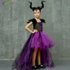 Lila svarta barn maleficent kostym flickor mörk häxa halloween fancy tutu klänning kväll fest karneval bollklänningar 2005321384