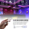 5M LED -strip lampor RGB -remsor Tejpljus 150 lysdioder SMD5050 Vattentät Bluetooth Controller 24 Key Remote Control197i