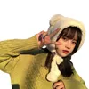 Frauen Winter verdicken Plüsch warme Ohrenklappe Hut süße Bärenohren winddichte Beanie Cap mit Pompon Kinnriemen Ohrwärmer44333528433009