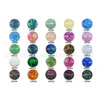 12mm OP01-OP74 Loose Beads Flat Base Cabochon Mixed Synthetic Created Gemstones Round Multicolor Opal Stones For Jewelry