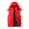 남성 남녀 양복 조끼 플러스 큰 크기 8XL 봄 겨울 따뜻한 모자 분리 남성 조끼 민소매 캐주얼 레드 그린 재킷 코트