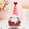 Forniture per feste San Valentino Gnomo Tumbler Ornamenti Mr / Mrs Peluche Bambola nana Decorazione Fattoria Decorazioni per la tavola Dolce regalo XBJK2201