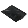 Schwarze 100 Stück Lebensmittel-Zip-Lock-Reißverschluss-Mylar-Verpackungsbeutel mit flachem Boden, glänzende Verpackungsbeutel, Trockenlebensmittelbeutel, 10 x 15 cm (3,93 x 5,90 Zoll)