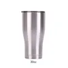 Roestvrijstalen Tumbler Cup met Deksel 30/20 / 12oz Double Wall Vacuum Flask Geïsoleerde Bier Cup Drinkthermoses Koffie WVT0225