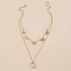 Pearl Pendant Butterfly Choker Halsband Guldkedjor Multi -lager Kvinnor Halsband Fashion Jewelry Gift Will och Sandy New