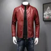 Hcxy осенние мужские кожаные куртки Coats Men Outwear Высококачественная кожаная ветропроницаемая Wind -Plim Fit College Luxury T200102