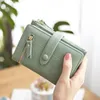 2021 Modeväskor för kvinnor Small plånböcker Lady Lång Solid Purse Clutch Bag Plånbok