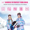 キッズスキースーツ子供ブランド風に耐える防水暖かい女の子と男の子の雪のセットパンツ冬のスキーとスノーボードの布の子供