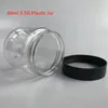 Empty 60ml 3.5G Clear Plastic Cali pack bottle Jars with 10 types strain stickers OG Cookie purple punch