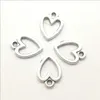 Lot 100 stks Mini Hart Antiek Zilver Charms Hangers Sieraden Maken DIY Sleutelhanger Pendant voor Armband Oorbellen 11 * 8mm DH0831