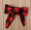 Buffalo Plaid Rompers Bandeau Bande Jumpse bébé Jumpsuits fille Bébé Bébé à manches longues Oneesies Enfants Couvre-vêtements Vêtements Enfants Porter 2PCS / Sets YL1399