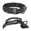 Tactical Dog Collar Adjustable Metal Buckle Dog Collars with Control Handle Training Pet Dog Collar For German Shepherd Dogs LJ201109
