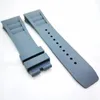 25mm Grey Watch Band pasek gumowy do RM011 RM 50-03 RM50-01