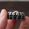Cluster Rings Gothic 316L Stainless Steel Skull For Men Fashion Punk Hip Hop Biker Men's Ring Jewelry Gift Wholesale Size 7-13