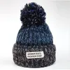 Women Knitted Soft Ball Cap Girls Winter Fur Pom Bobble Hat Outdoor Warm Crochet Ski Cap Fashion Beanie Party Hat DDA725
