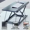 Teclado e suporte de mouse (preto) Riser ajustável para mesas de pé / desktops e sente-se doces | Levanta até 13 polegadas de altura