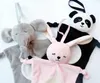 Baby Faszerowane zabawki Zwierząt Ręczniki Miękkie Baby Doll Bibs Niemowlę Spanie Zabawki Noworodka Prezent Rabbit Panda Elephant Monkey 4 Designs DW6356