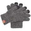 6 Colors Knitted Gloves Man Woman Solid Winter Warm Portable Glove Outdoor Sports Five Fingers Touch Screen Gloves RRA3755