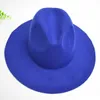 Nya Kvinnor Ullfilt Fedora Mössor Mjuka Mode Ladies Wide Brim Hattar Kvinnlig Brittisk Stil Retro Top Hat Vår Vinter