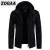 Zogaa Hommes Veste Armée Vert Militaire Manteau Taille Large Casual Coton À Capuche Coupe-Vent Vestes pour Hommes Pardessus Hoodies 201104