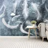 Пользовательские 3D фото обоев Креатив белого перо Fresco Современное исследование Гостиной Спальня прикроватный Стен Декоративная Mural