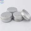 Boîte en aluminium de crème cosmétique argentée, boîtes métalliques en étain pour cosmétiques, petit récipient de maquillage pour échantillons, récipient d'emballage de cosmétiques vide de haute qualité