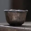 Tasse de thé en céramique rétro avec porte-coussin