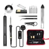 Soldering Iron Kit Tips 60W Adjustable Temperature Welding Solder Sucker Desoldering Tweezers Repair Tool